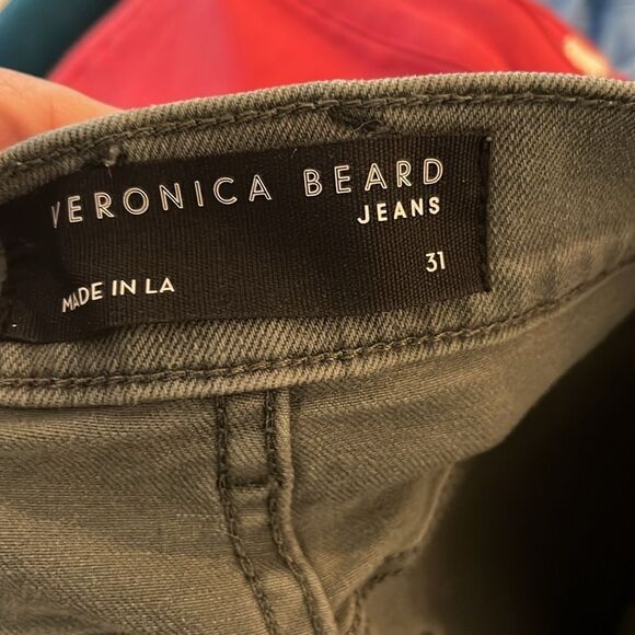 Veronica Beard Carson Ankle Flare High Rise, Green Garden Topiary, size 31 - Picture 7 of 11